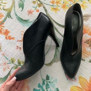 Black Leather Calvin Klein Booties